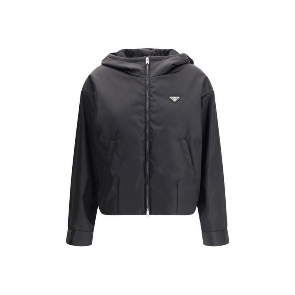 Prada Black Recycled Polyamide Shell Women's Jacket